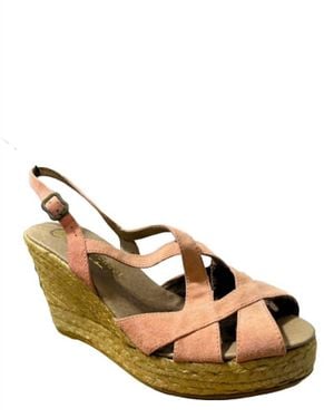 Eric Michael Agua Wedge Sandals - Brown