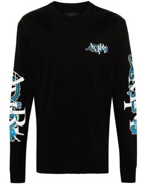 Amiri Lny Dragon Long Sleeve T-Shirt - Black
