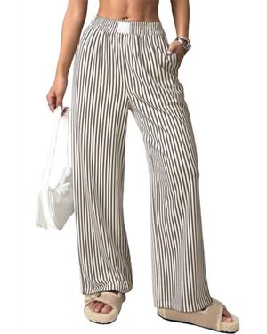 Thomas & Co Brystol Striped Pants - Gray