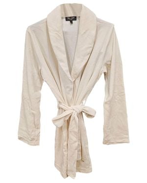 Juicy Couture Velour Wrap Belted Lounge Robe - White