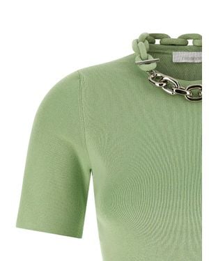 Rabanne Textile T-Shirt - Green