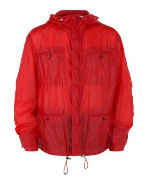 Ferragamo Hooded Windbreaker Jacket - Red