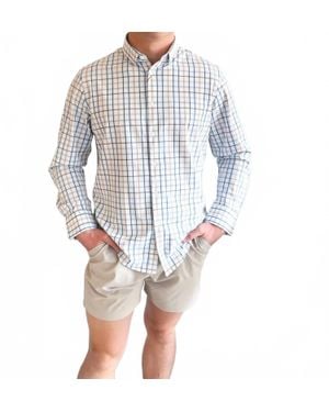 Mizzen+Main Leeward No Tuck Long Sleeve Dress Shirt - Blue