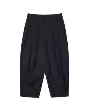 Adererror Ankle-Length Balloon Pants With Signature Zigzag Stitch - Blue
