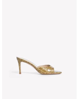 Roberto Festa Boa Snake Skin Cocco Pump Heel - Natural