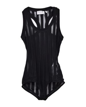 Sportmax Sheer Striped Bodysuit - Black