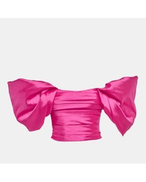 Rozie Corsets Rozie Corset Pleated Off Shoulder Corset Top - Pink