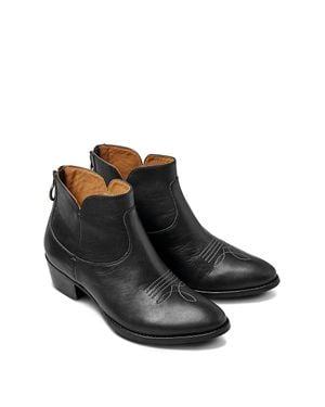 Beek Cowbird Western Ankle Boots - Black