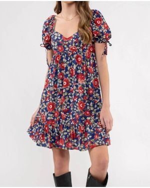 Blu Pepper Frolic Sweetheart Mini Dress - Red