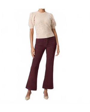 PAIGE Marlow Skimmer Flare Jeans - Red