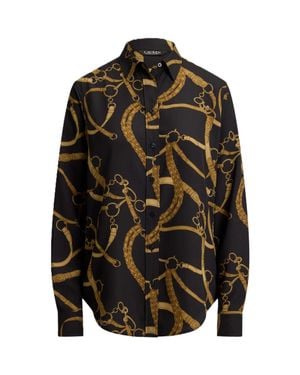 Ralph Lauren Chain Belt Print Shirt - Black