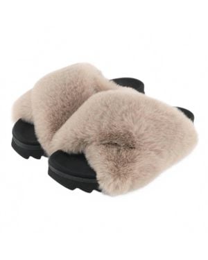 Roam Cloud Slippers With Faux Fur - Natural