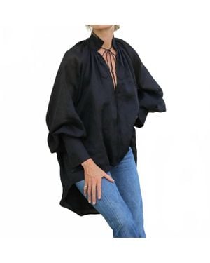 luciee Ella Oversized Tunic Top - Black