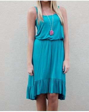 Karlie Cami Ruffle Hi Lo Dress - Blue