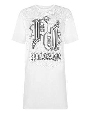 Philipp Plein T-Shirt Short Dresses - White