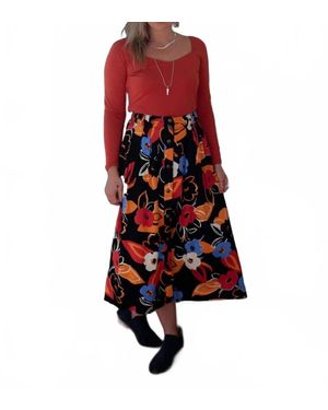 Field Day Trices Midi Skirt - Red