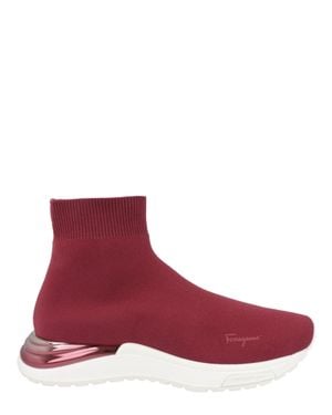 Ferragamo Ninette High-Top Sock Sneakers - Red