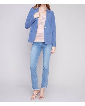 Charlie b Solid Blazer - Blue