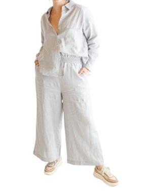 GRADE & GATHER Smocking Waist Pants - White