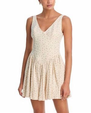 SOFIA The Label Ditsy Mini Drop Waist Dress - Pink