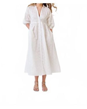BROOKS AVENUE Penne Dress - White