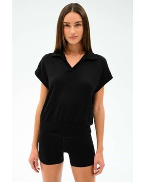 Splits59 Evie Sleeveless Polo - Black