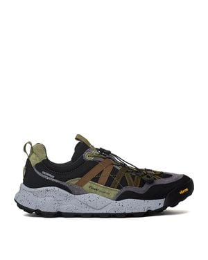 Flower Mountain Iwano 2 Waterproof Suede Nylon Sneakers - Black