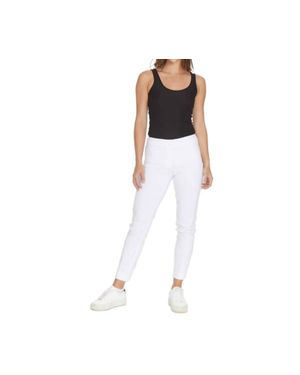 Slimsation By Multiples Clean Slate Crop Ankle Pull-On Pants - Black