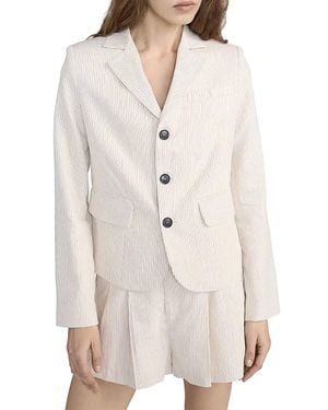 FRAME The Striped Smart Blazer - White