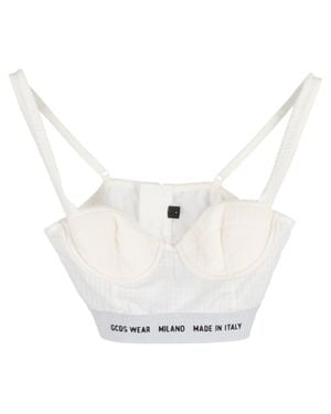 Gcds Printed Bustier Top - White