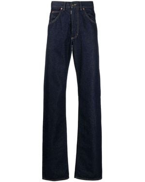 パンツ maison martin margiela straight denim Maison Margiela Distressed straight-leg Jeans | Blue | FARFETCH
