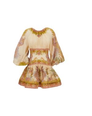 Zimmermann Indra Cotton Silk Dress - Natural