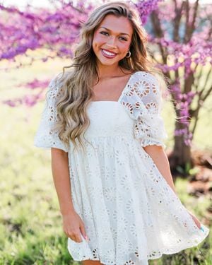 Storia Through The Seasons Floral Babydoll Dress - White