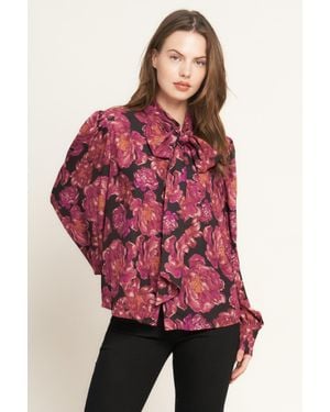 TRUEDAMES Beautiful Evenings Woven Blouse - Red
