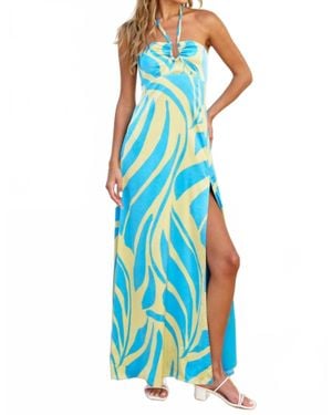 Dress Forum Golden Hour Halter Dress - Blue