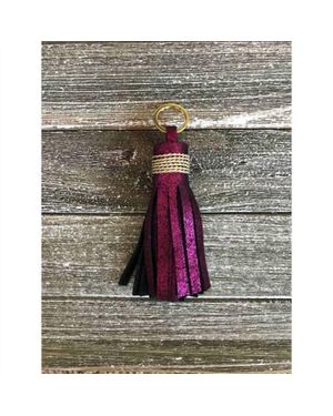 Everley Dawn Leather Classic Tassel Keychain - Multicolor