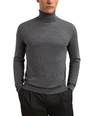 Reiss Caine Merino Roll Neck Wool Sweater - Gray