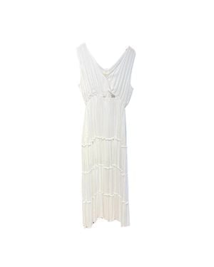 PAANI Solid Maxi Dress - White