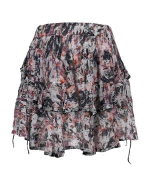 IRO Paris Megan Printed Ruffle Mini Skirt - Gray