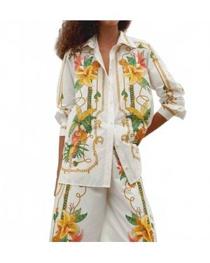 FARM Rio Tropical Royalty Long Sleeve Shirt - Metallic