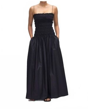Matteau Shirred Drop Waist Dress - Blue