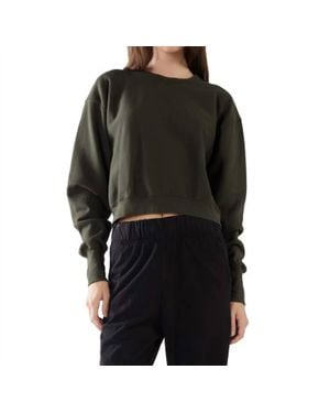 Les Tien Ryder Crop Crew Top - Black