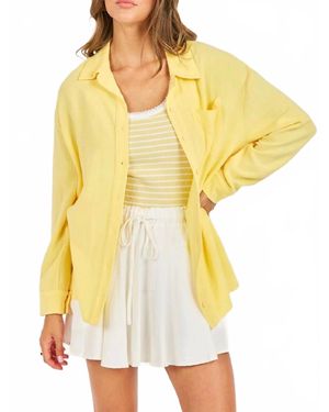 Sadie & Sage Sugarloaf Button Up Shirt - Yellow