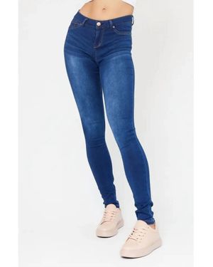 1822 Denim Mid Rise Butter Ankle Skinny Jeans - Blue