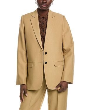 Co. Boxy Wool-Blend Blazer - Natural