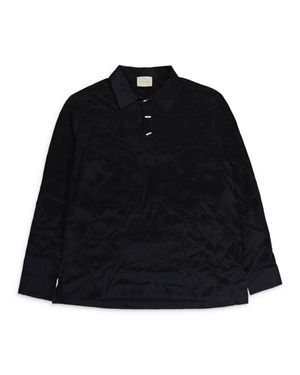 THE PACK Chale Long Sleeved Silk Polo - Black