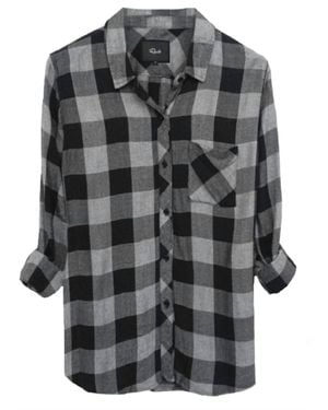 Rails Hunter Button Down Shirt - Gray