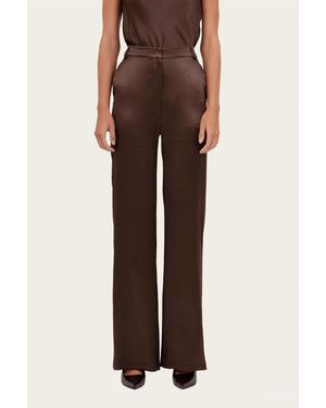 NonChalant Label Pauline Straight-Leg Pant - Brown