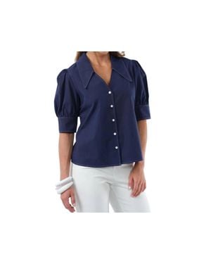 Elior Blanche Boyfriend Shirt - Blue