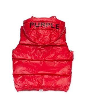 Purple Brand Nylon Down & Puffer Jackets - Red